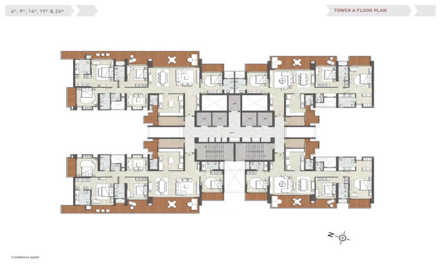 kalpataru sector 128 noida Floor Plan